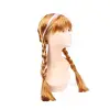 Double braids Anna anime masquerade ball performance, foreign trade export funny wig stage skit wig props Item Picture